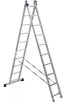 Лестница 2-х секционная алюминиевая 2*10